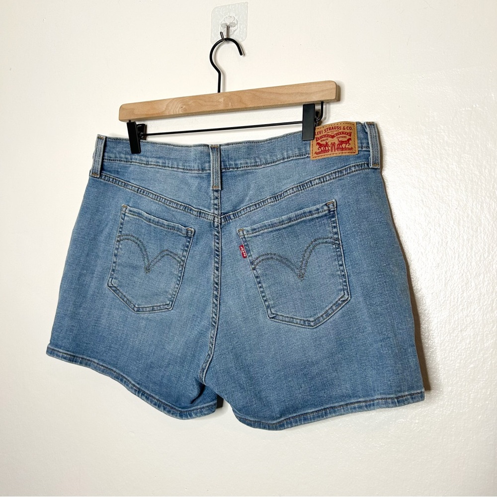 Levis Womens Mid Length Denim Shorts Classic Jean Shorts Plus Size 33 - Picture 5 of 7